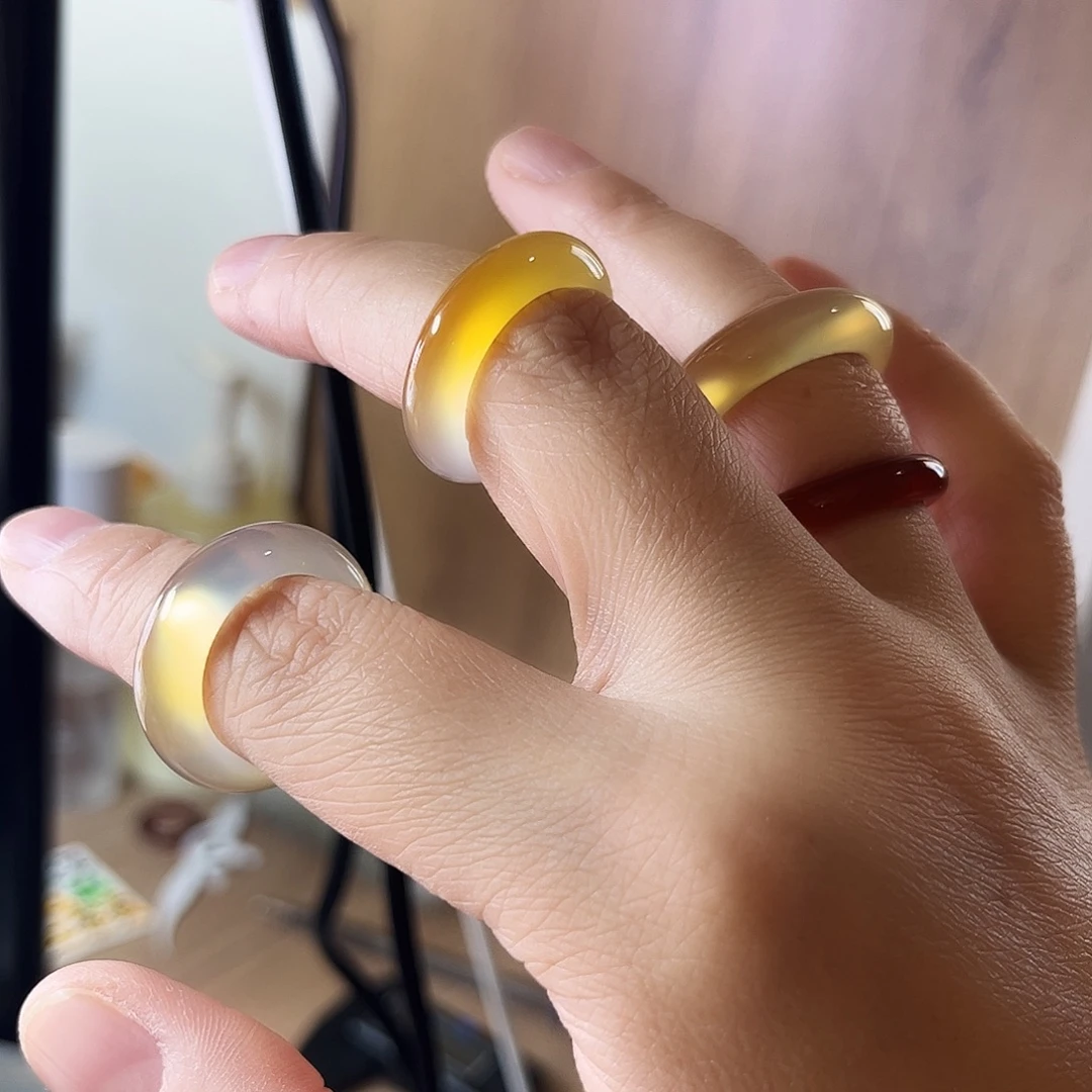 玛瑙/玉髓合金戒指