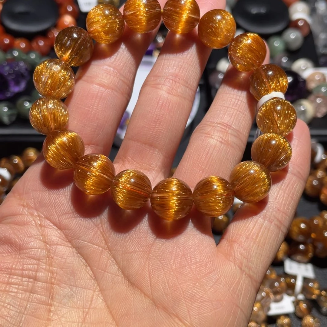 水晶手链未镶嵌悠*铜顺发12mm左右