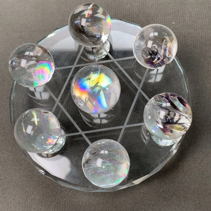 未镶嵌珠宝半成品水晶心****亮水晶7个