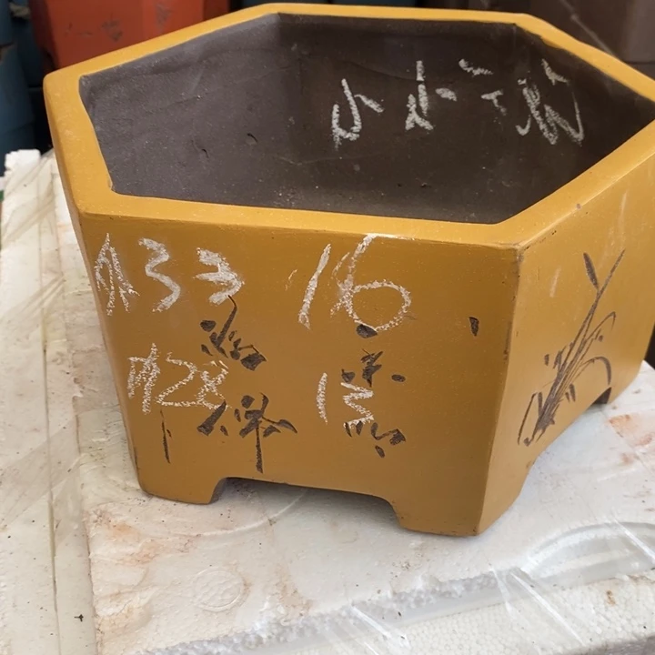 紫砂花盆只顾看手机的日子