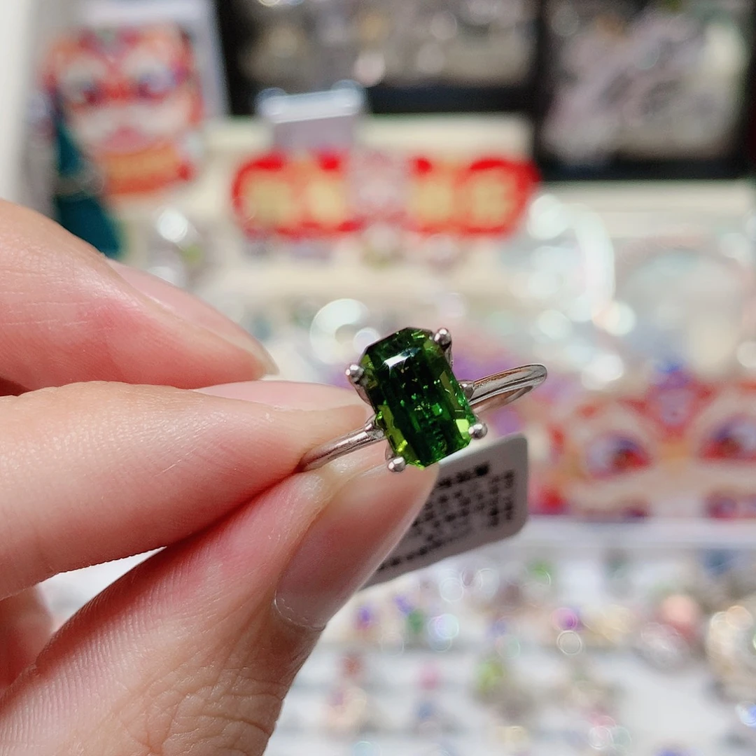 碧玺戒指戒指银S925镶嵌