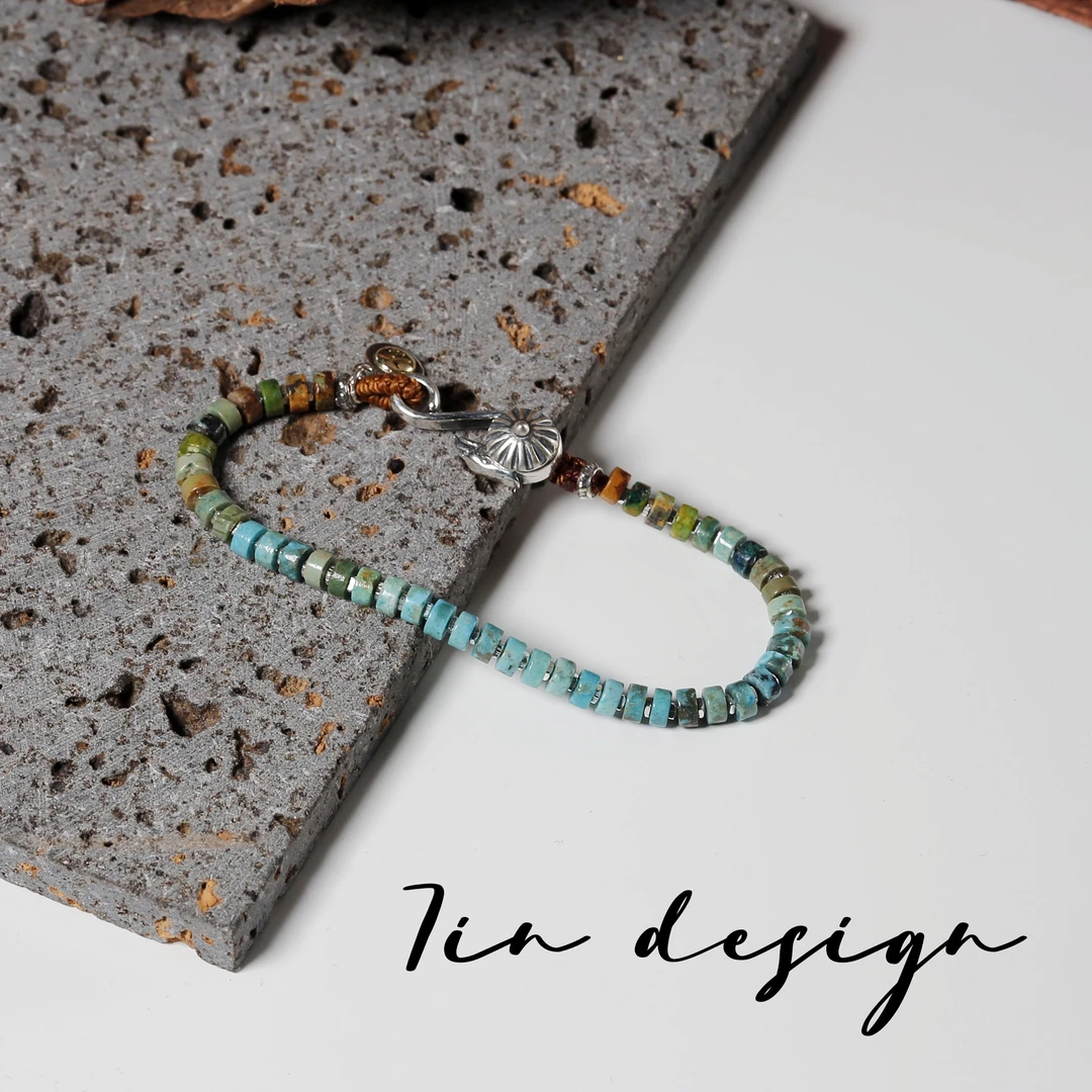 925银手链 7in【青鸟】原创小众设计复古手作编织叠搭个性s925手链