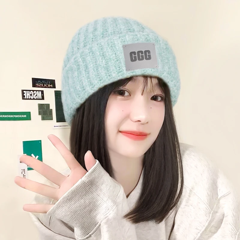 冬季新款清仓处理帽子假发一体式毛线帽秋冬新款假发女款