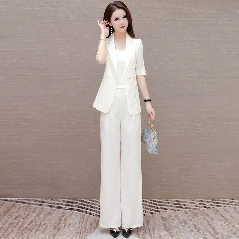 拉夏贝尔贵夫人时尚品牌三件套装女2025新款夏季职业洋气减龄时髦