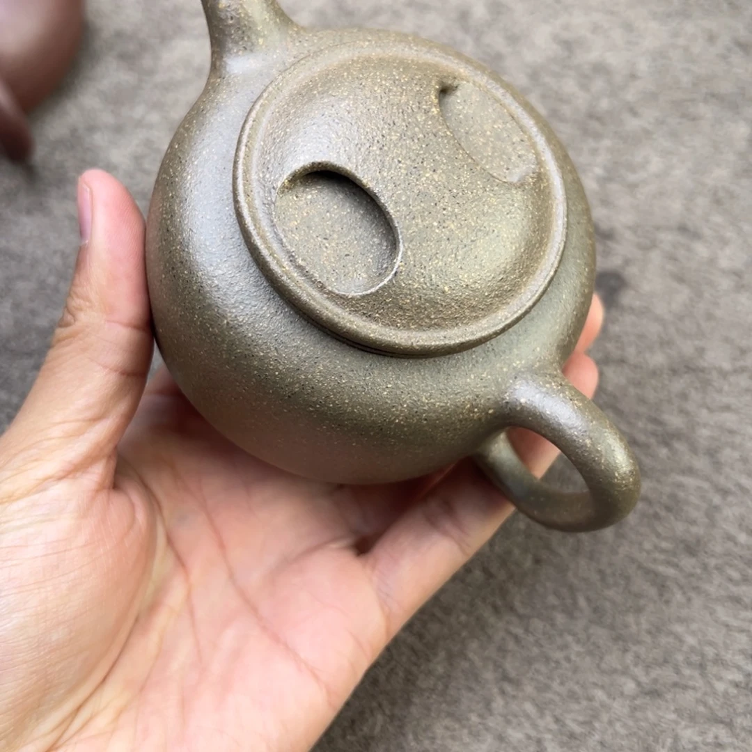 用***0紫砂茶壶桃花泥牛盖莲子