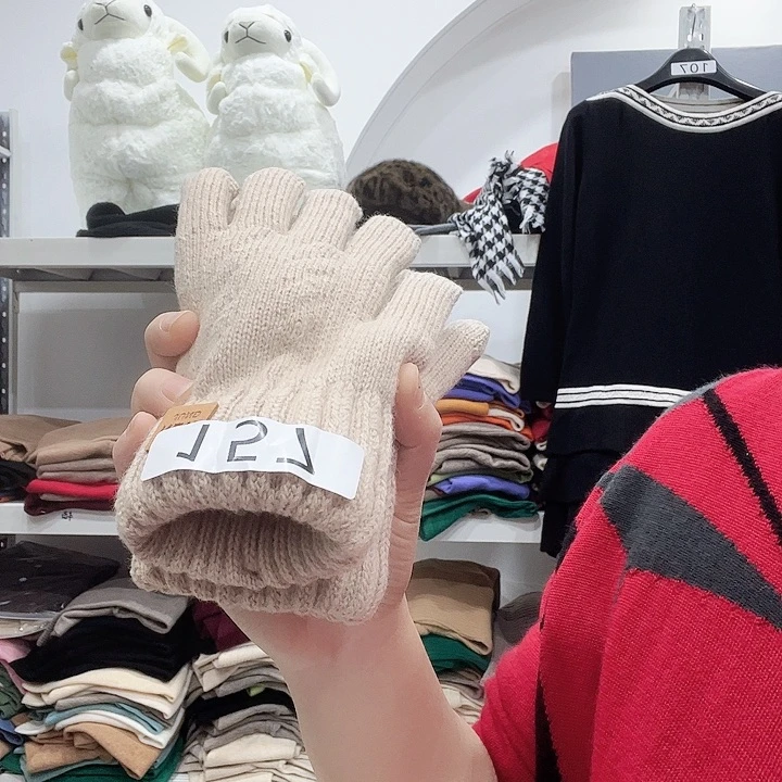 加绒加厚保暖手套驼157