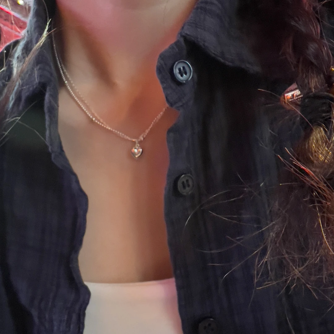 链子925银 925项链  桃心  小众百搭甜美精致项链