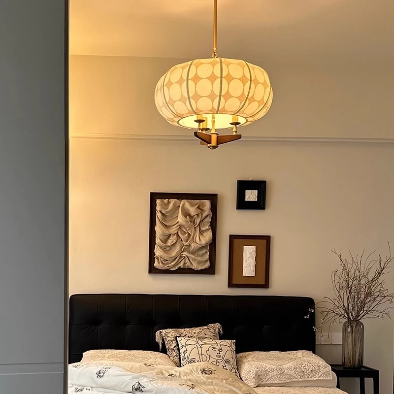 法式中古风主卧吊灯餐厅灯卧室主灯温馨美式复古高级感书房灯具