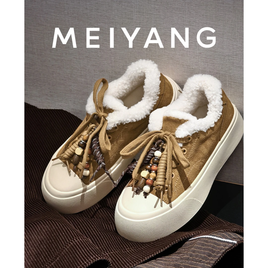 美洋MEIYANG 奶酥毛毛女单鞋