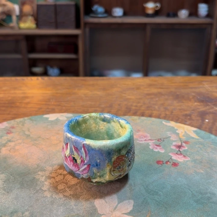 柴烧纯手工手绘陶瓷