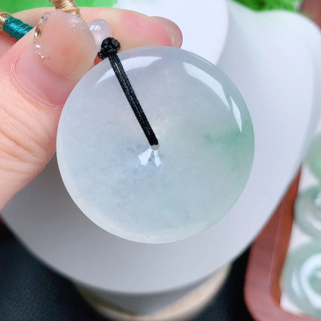 翡翠未镶嵌颈饰平安35.1-5.8