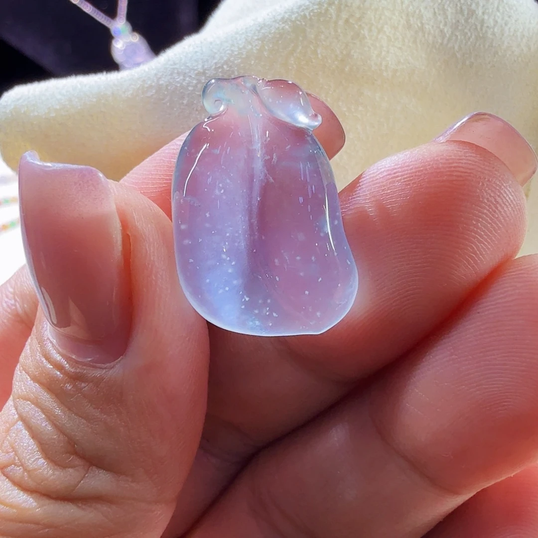 颈饰未镶嵌翡翠蓝钢芭蕉叶