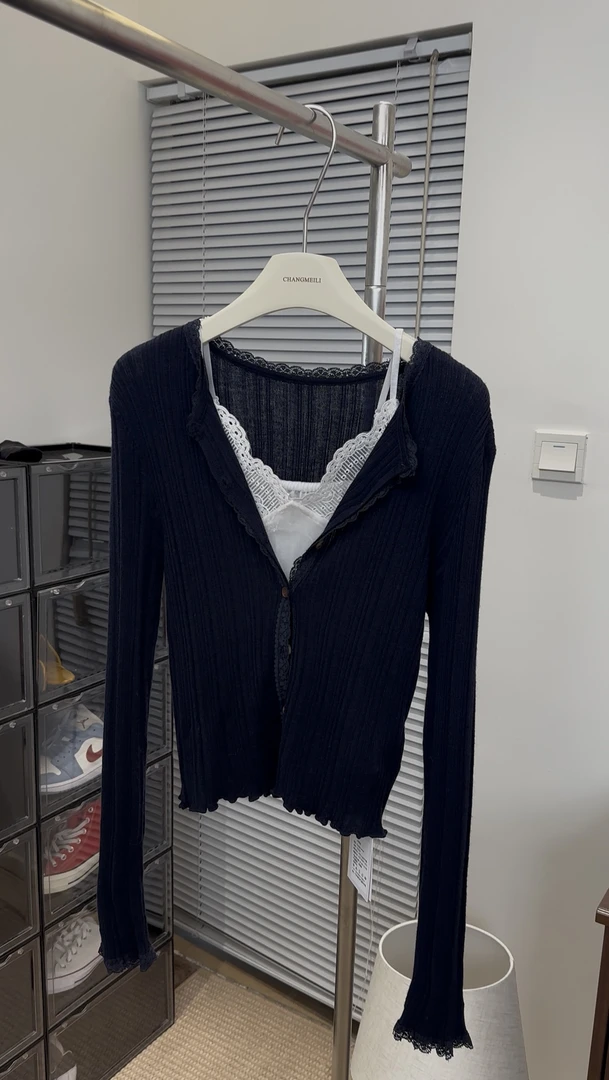 CHANGMEILI 藏蓝小衫套装