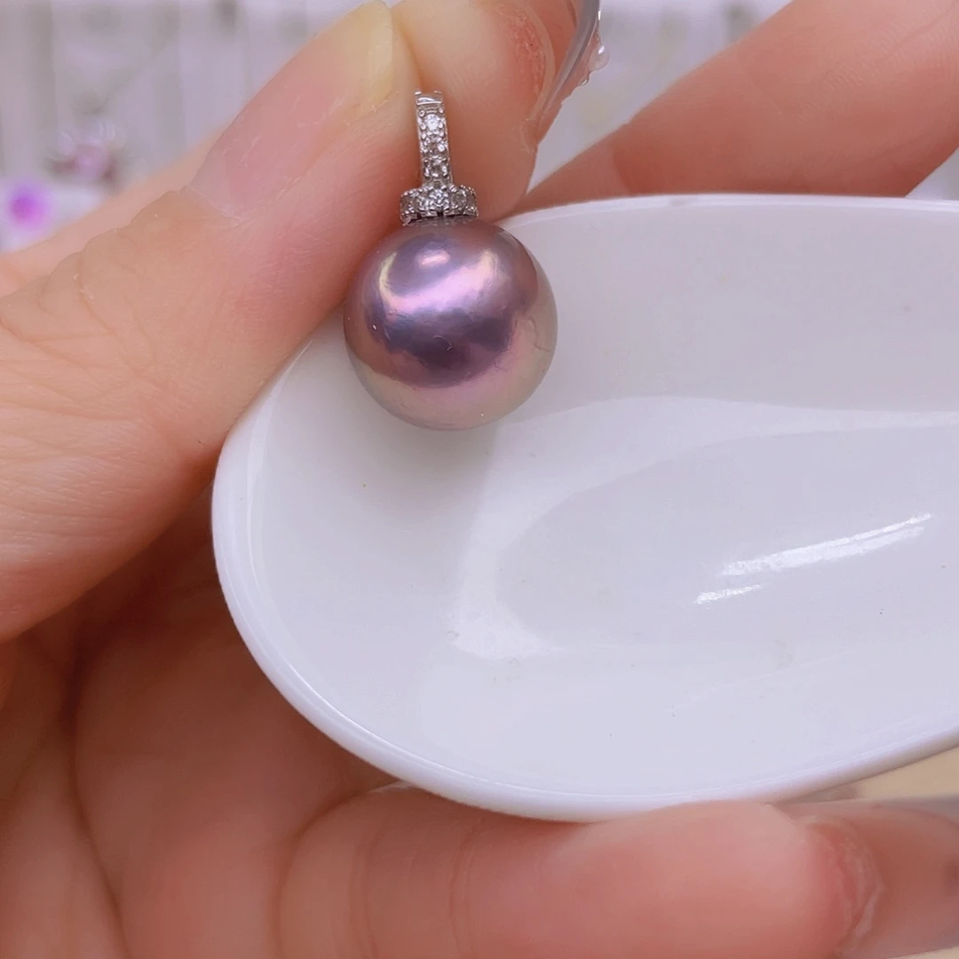 淡水珍珠吊坠(赠链)银S925镶嵌
