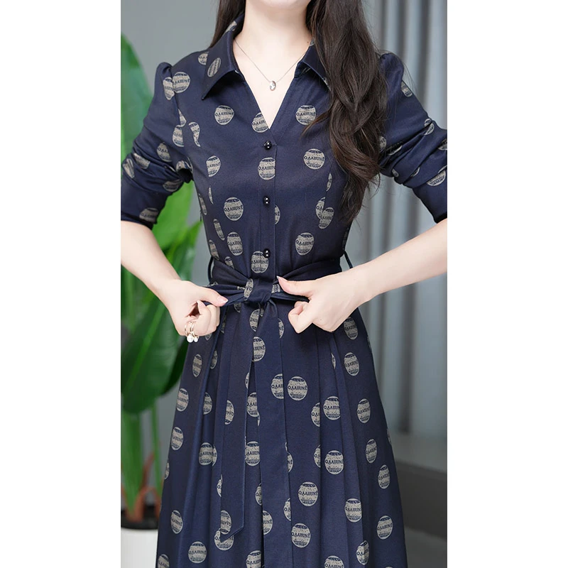 【书漫】YS-23B49-4收腰显瘦气质中长款连衣裙