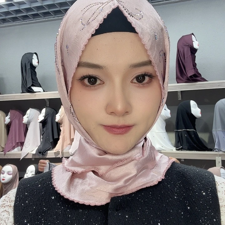 天丝棉愫纱时尚披肩帽