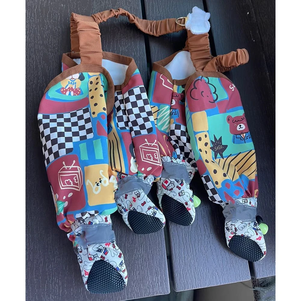 狗狗外出防尘裤狗狗防脏裤腿儿狗狗连鞋防脏裤比熊泰迪狗腿套洋气