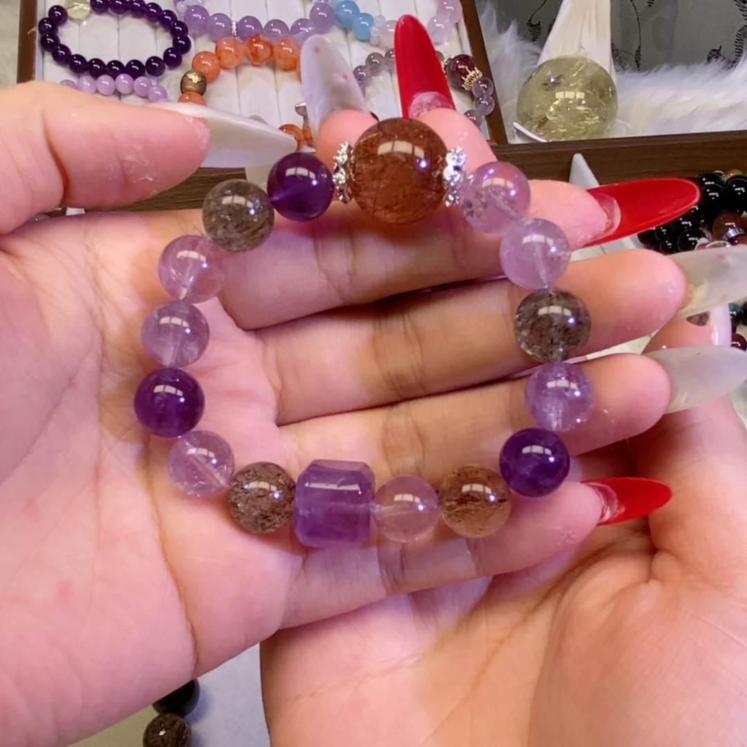 水晶手串未镶嵌富运双聚