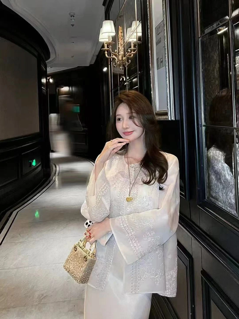 桑蚕丝欧根纱开衫