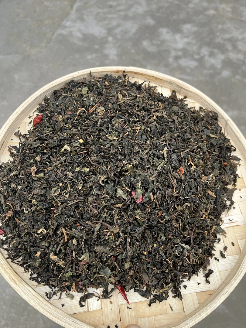 陕西镇巴农家图片土特混合式椿芽干盐菜腌菜视频下饭菜玉米羹