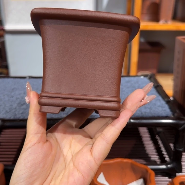 紫砂花盆口径为9深度9