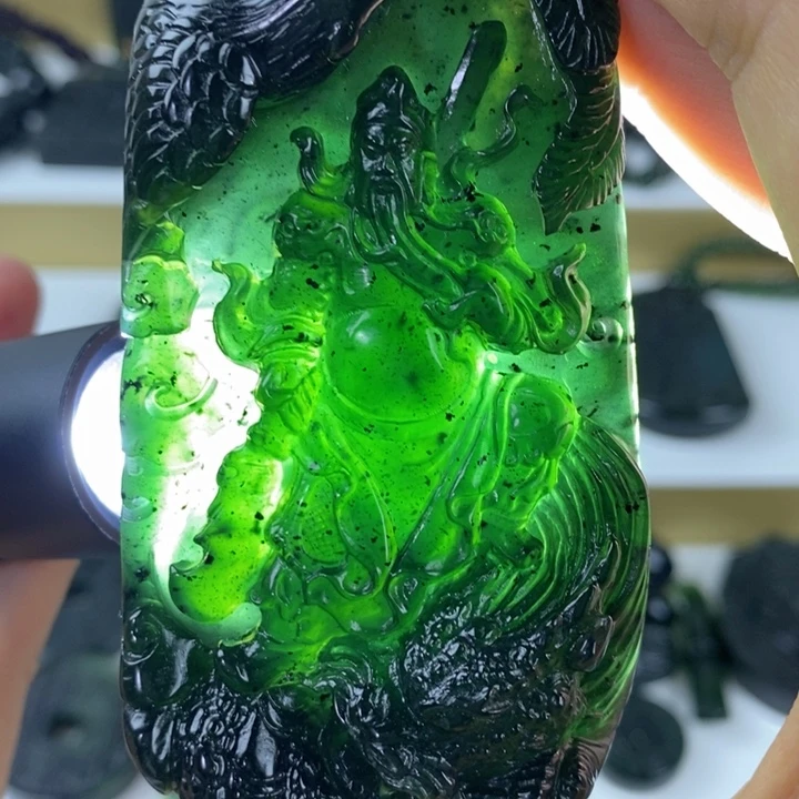 蛇纹石玉未镶嵌吊坠(不含链)