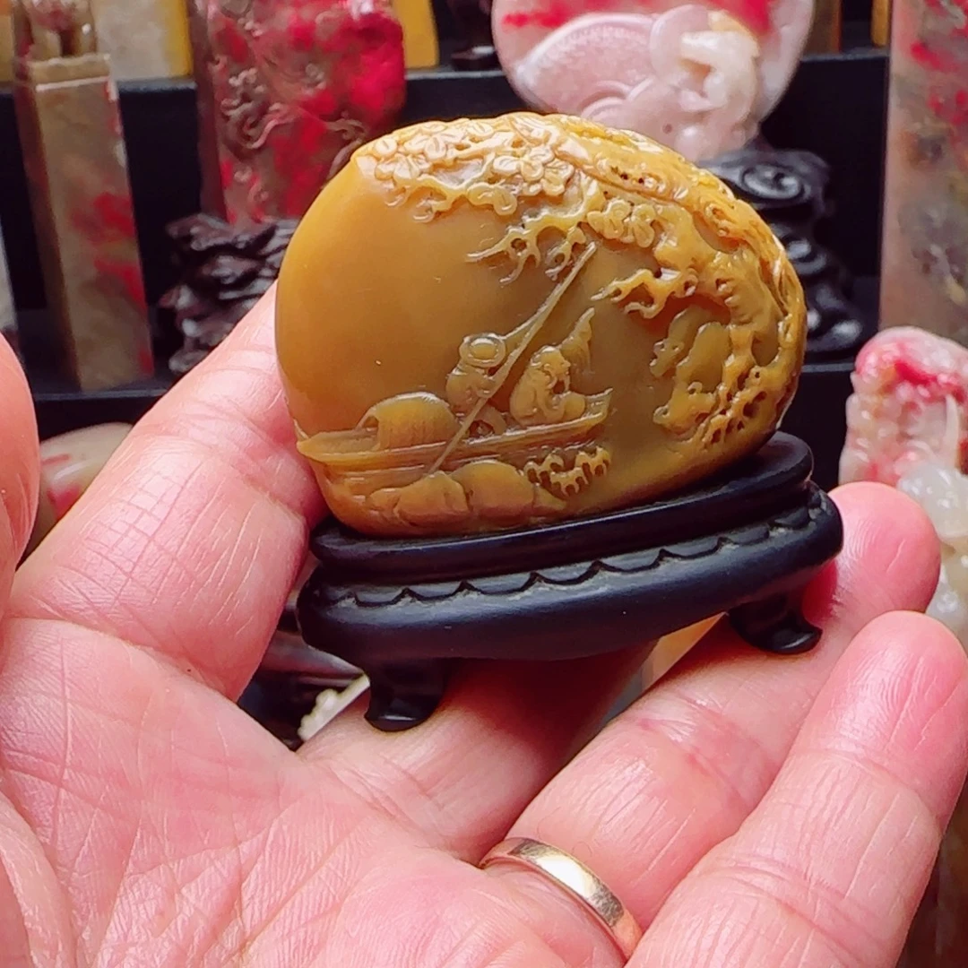 昌化石田黄石小摆