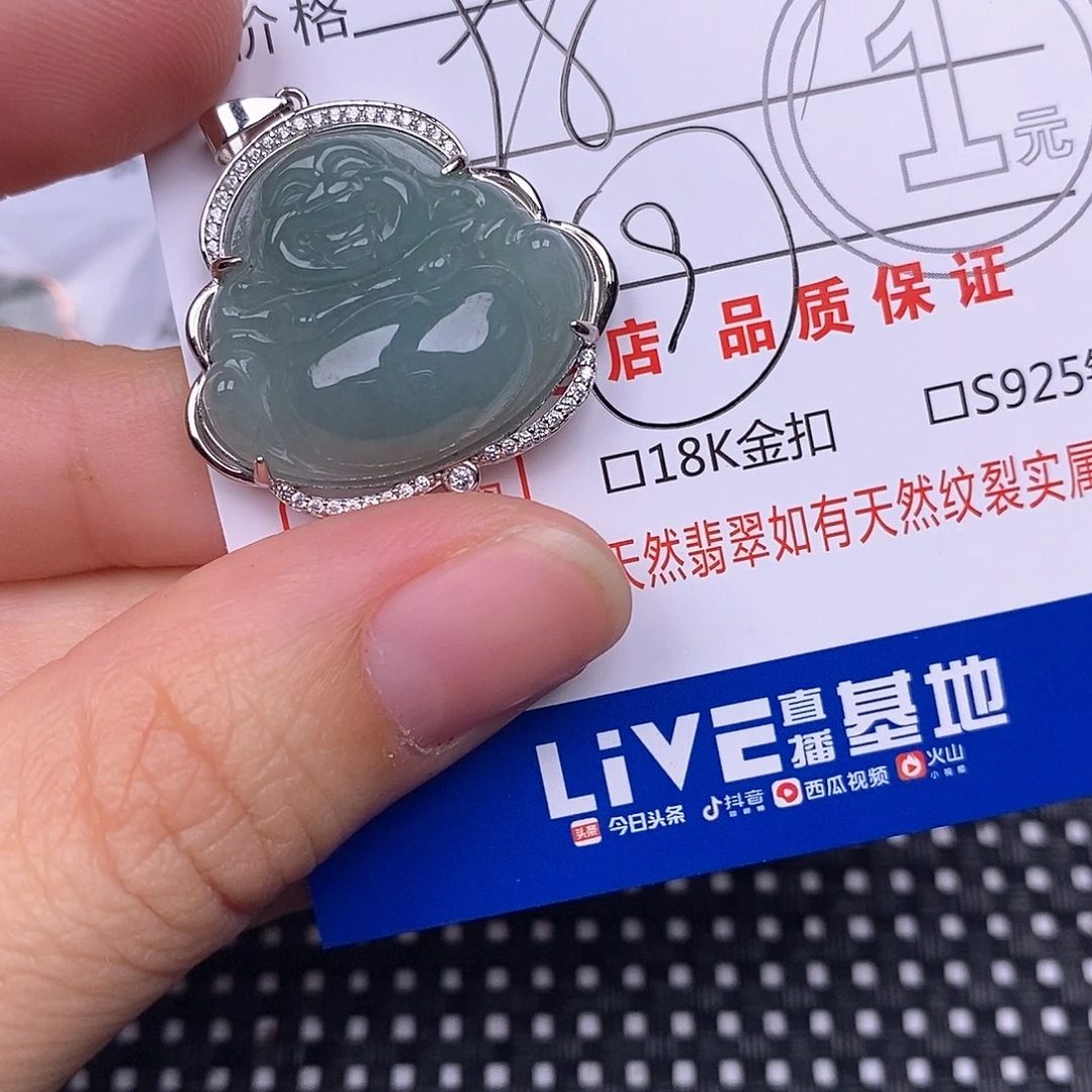 曾***过翡翠银S925镶嵌颈饰