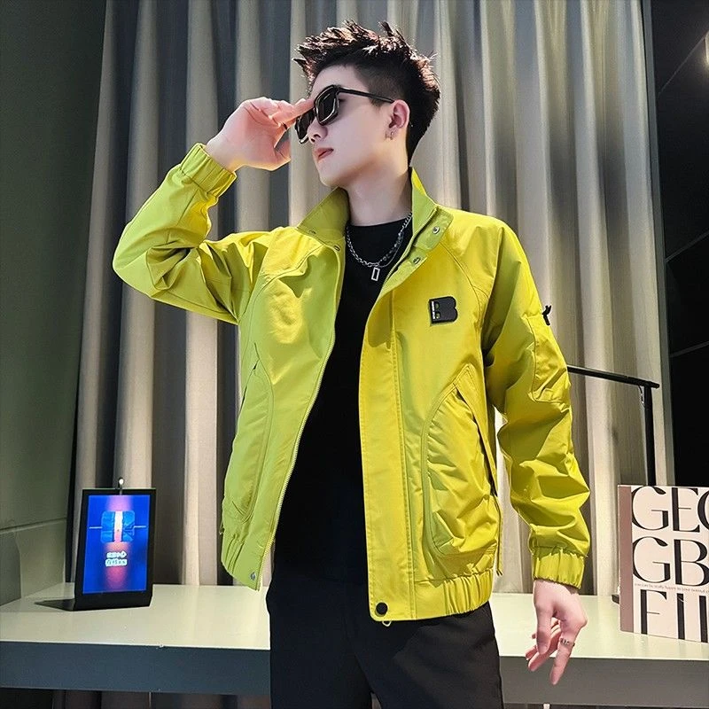男士休闲外套春秋季2025新款夏季潮牌痞帅男装薄款秋装夹克衫男款