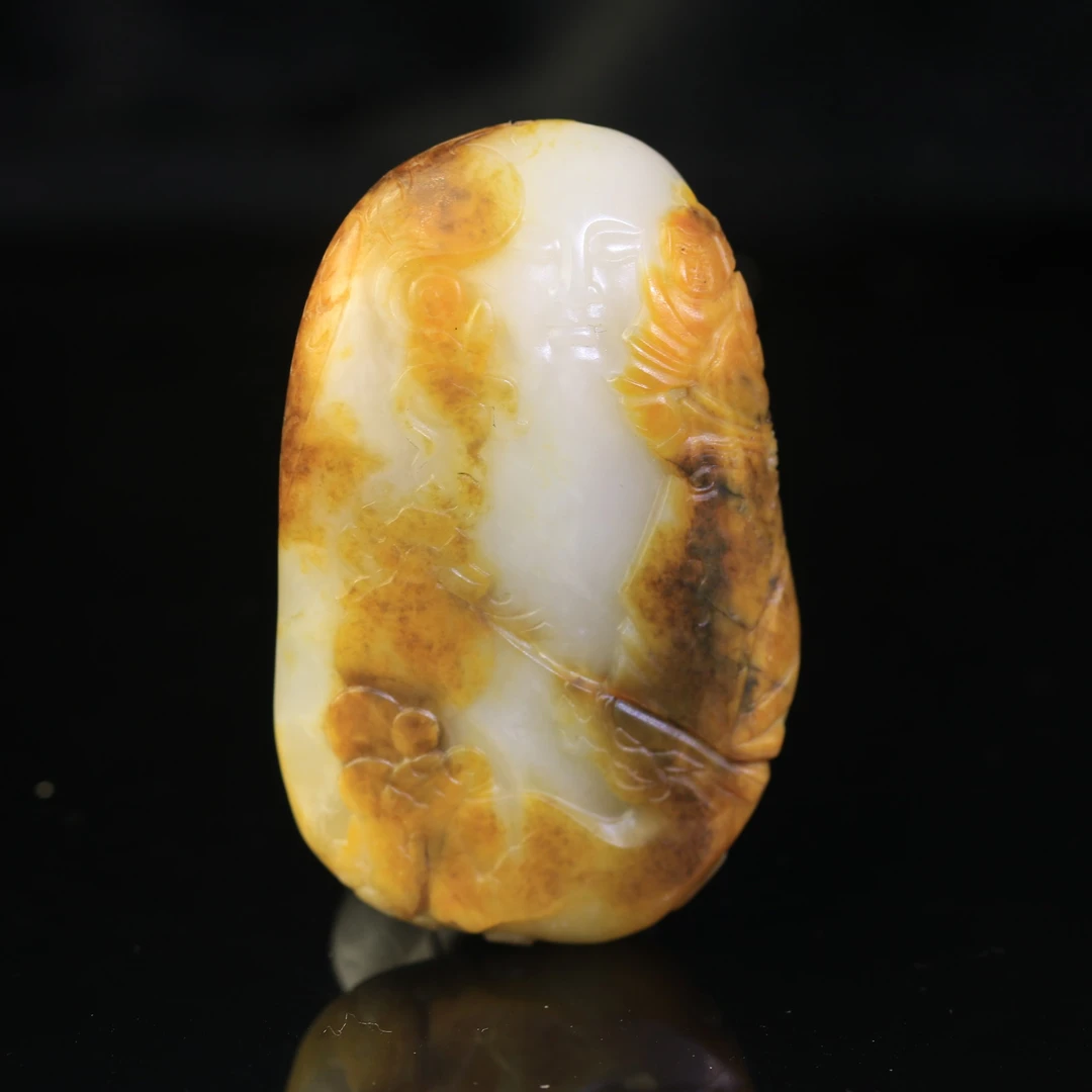 21和田玉手把件/900015保利厦门拍卖