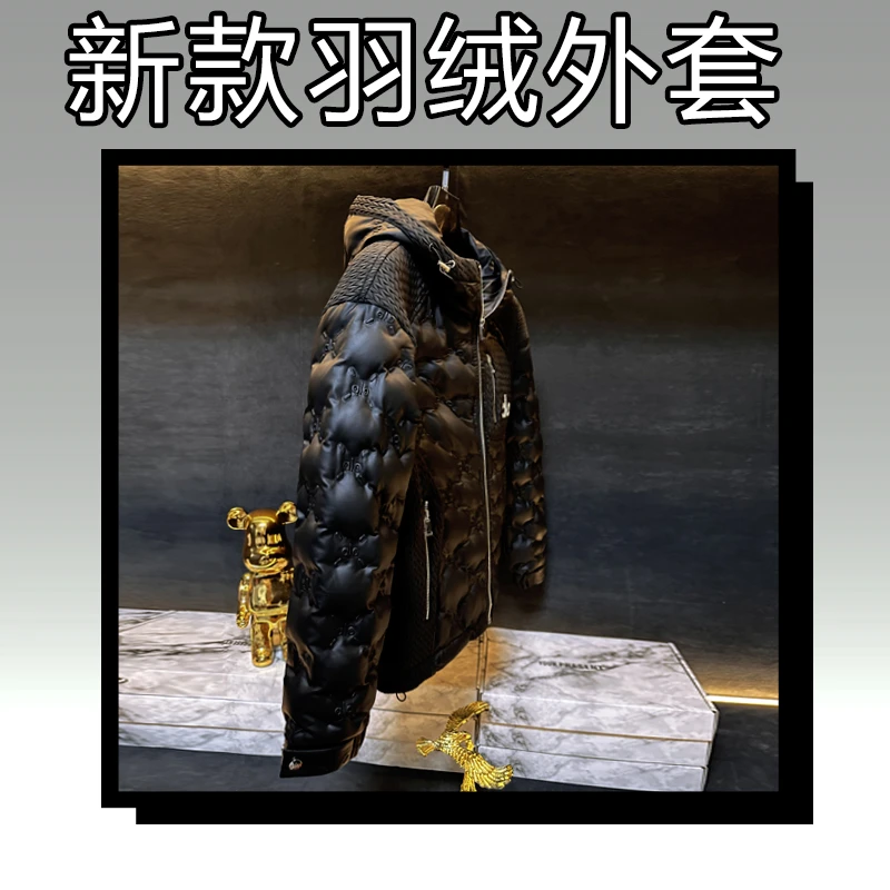 豪【25721】高奢男士冬季羽绒服2025新款潮时尚白鸭绒厚款保暖外套