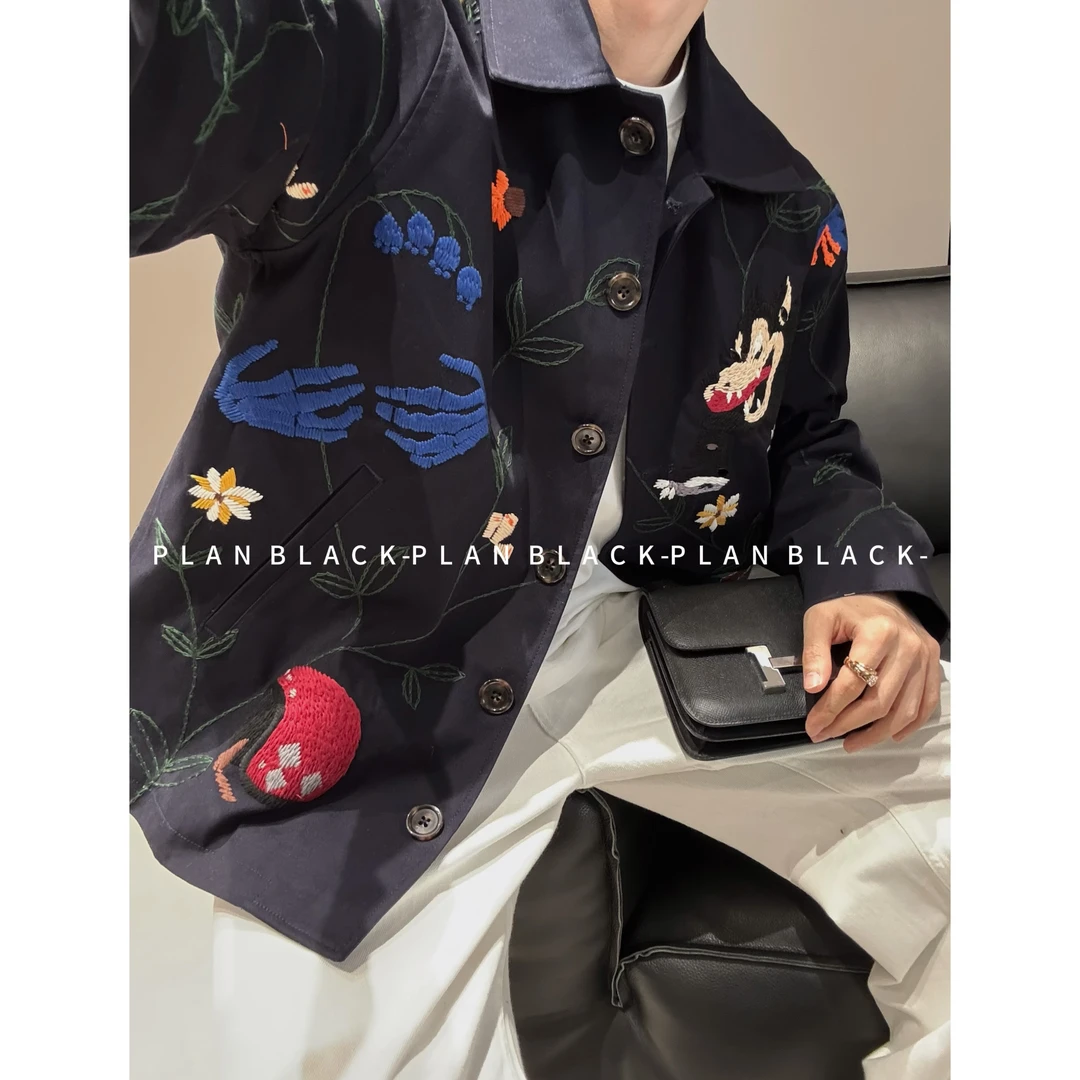 RICH陈发财【仲夏夜之梦】力推！趣味重磅刺绣夹克外套男女款6747