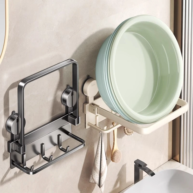 吸盘脸盆架免打孔壁挂卫生间浴室厨房置物架壁挂式洗脸盆子挂盆架