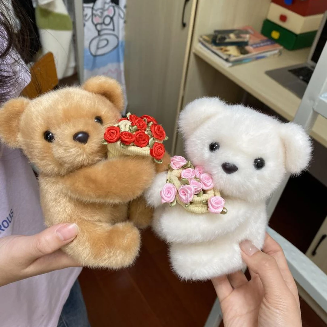 【甜星】玫瑰小熊情人节送朋友生日礼物创意礼品饰品