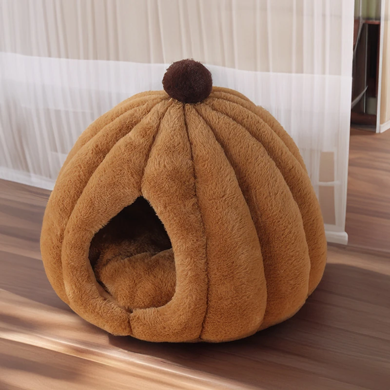 猫窝冬天保暖蒙古包南瓜加厚封闭式安全感躲避屋睡窝幼猫睡觉的窝