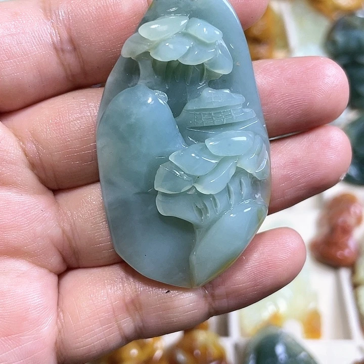 岫玉吊坠(不含链)未镶嵌