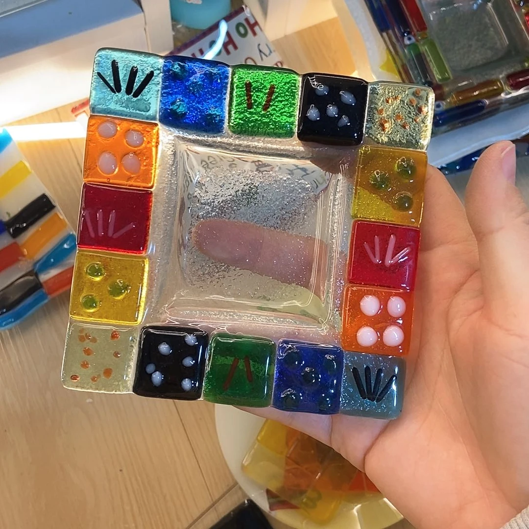 琉璃手工艺品盘子