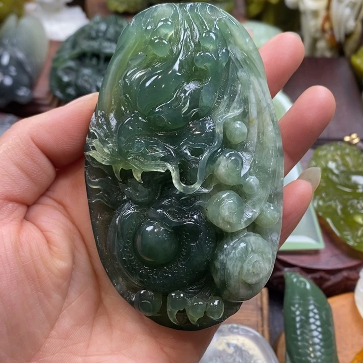 蛇纹石玉未镶嵌手把