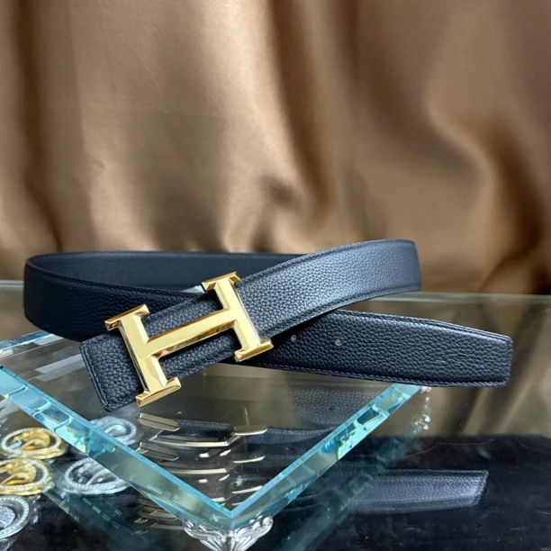 新款皮带男士头层牛皮腰带青中年H扣工字扣百搭高档送礼商务韩潮