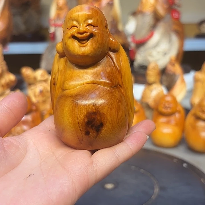 柏木太行崖柏弥勒佛