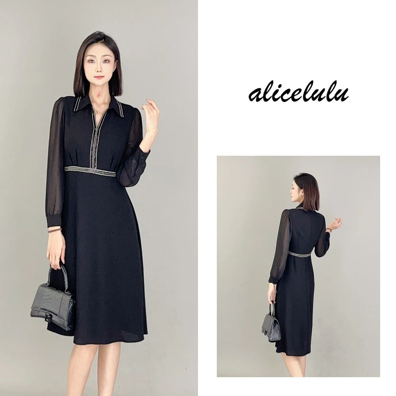 5 alicelulu “优雅曲谱”连衣裙 璀璨亮片 轻盈显瘦S2138993A
