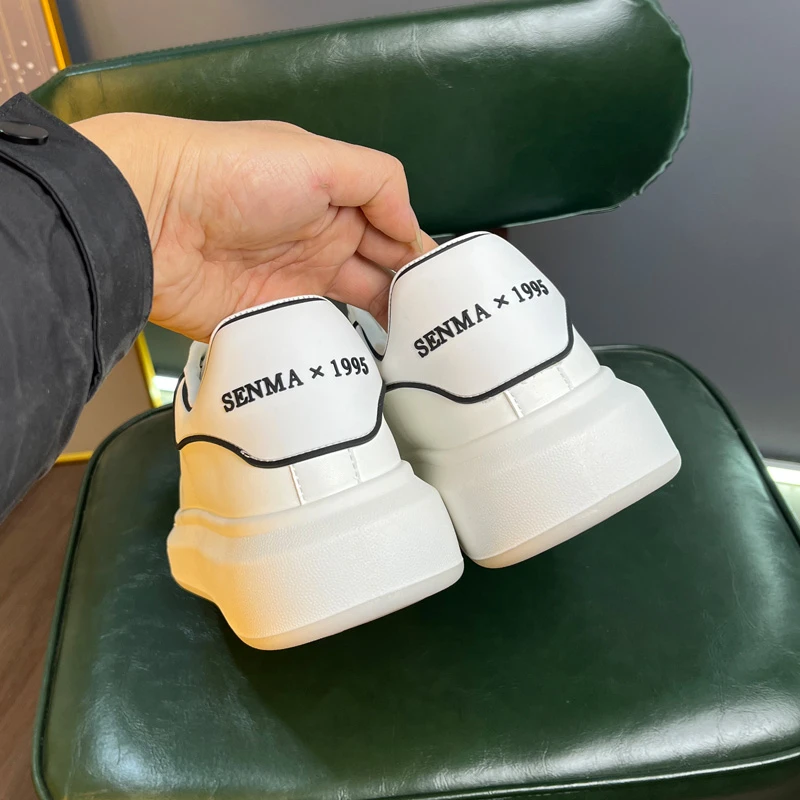 SENMA/森马厚底网红时尚潮流情侣小白鞋百搭白色松糕运动休闲板鞋