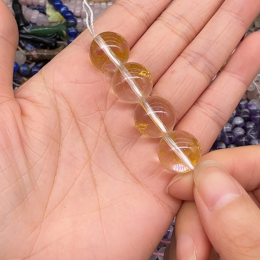 玛瑙/玉髓合金珠宝半成品白水晶14mm4mm朱雀