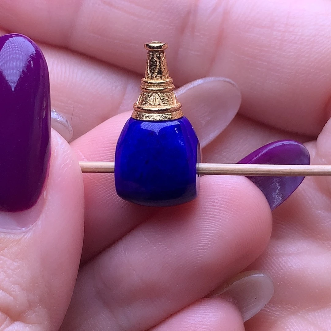 青金石银S925镶嵌10.6m三通