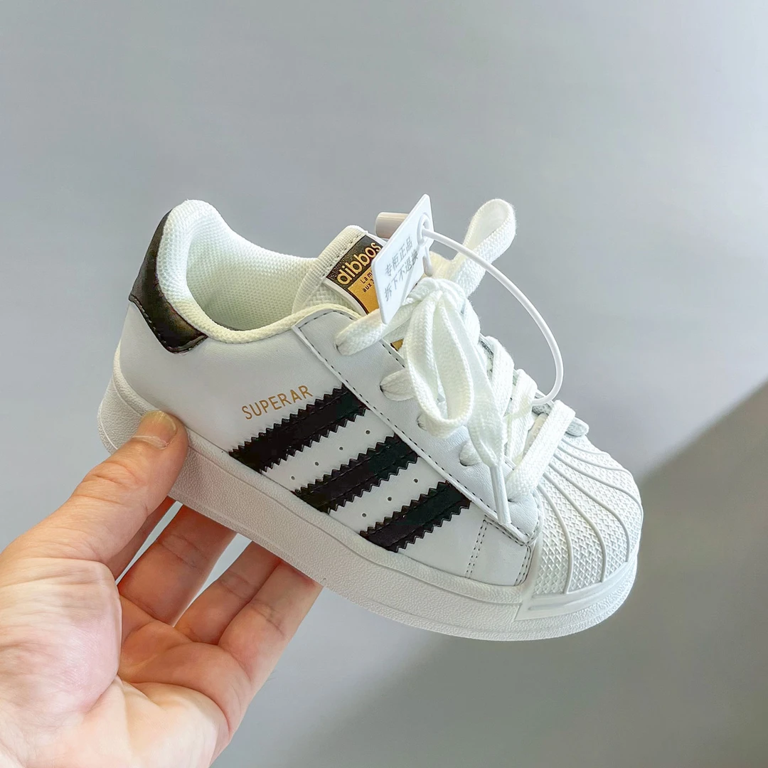 儿童金标贝壳头板鞋2025夏季新款男女童运动鞋休闲小白鞋防滑软底