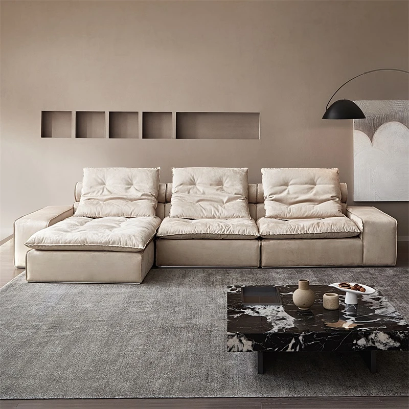 【全友家居】111168QY新款现代简约客厅麂皮绒布艺沙发