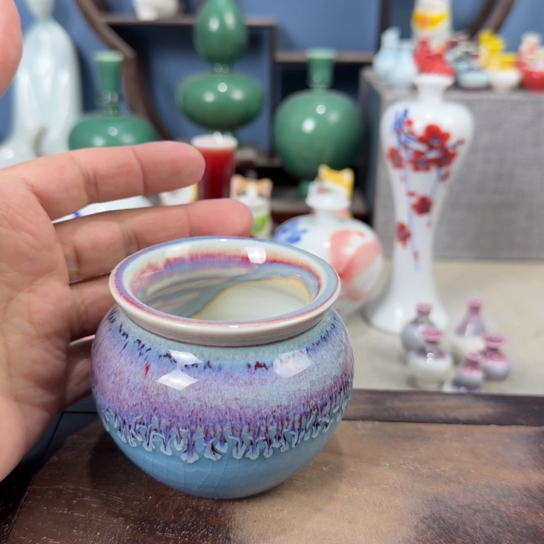 陶瓷手工小花器摆件