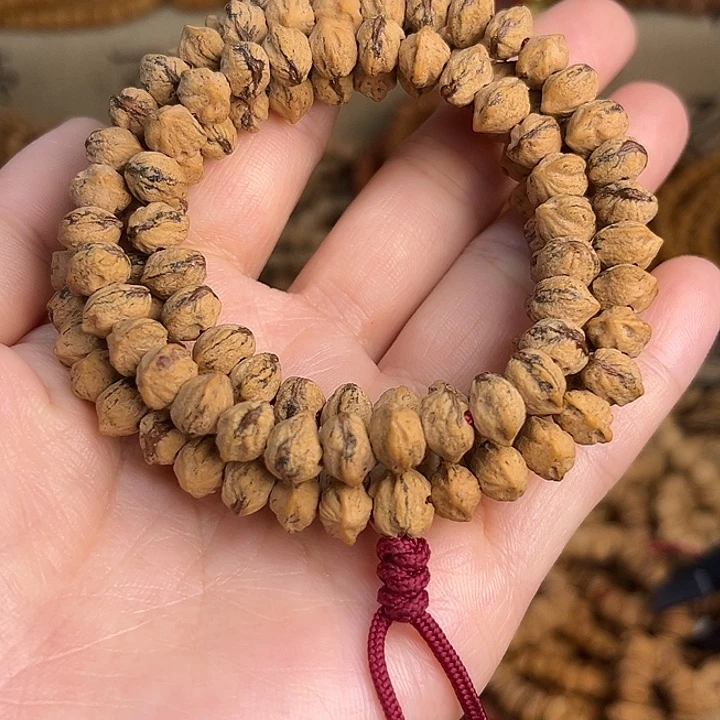 柏香籽/百香籽吊坠原桩红芽横打