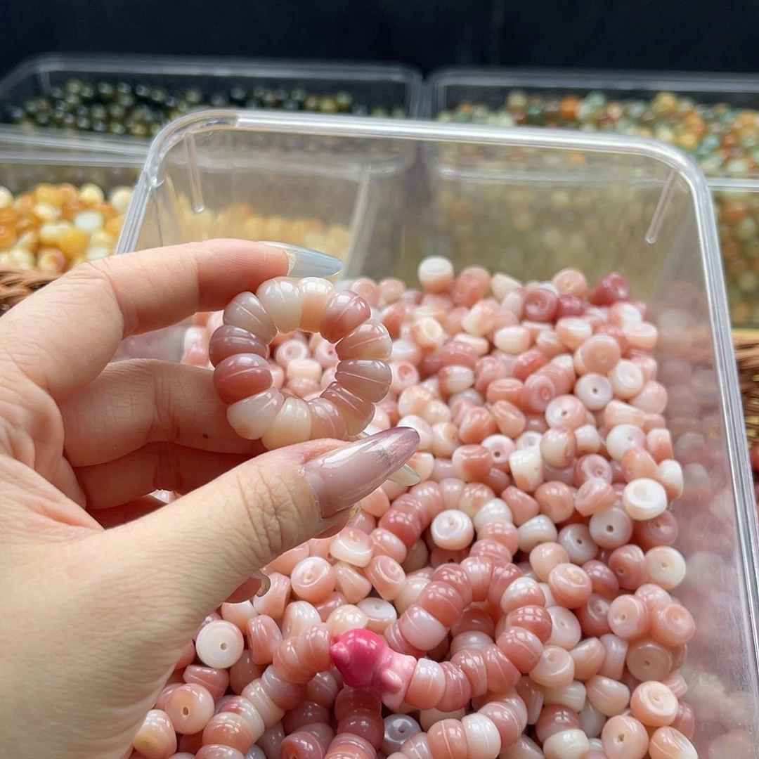 白玉菩提吊坠a12mm/30+3颗粉飘夹心大肠