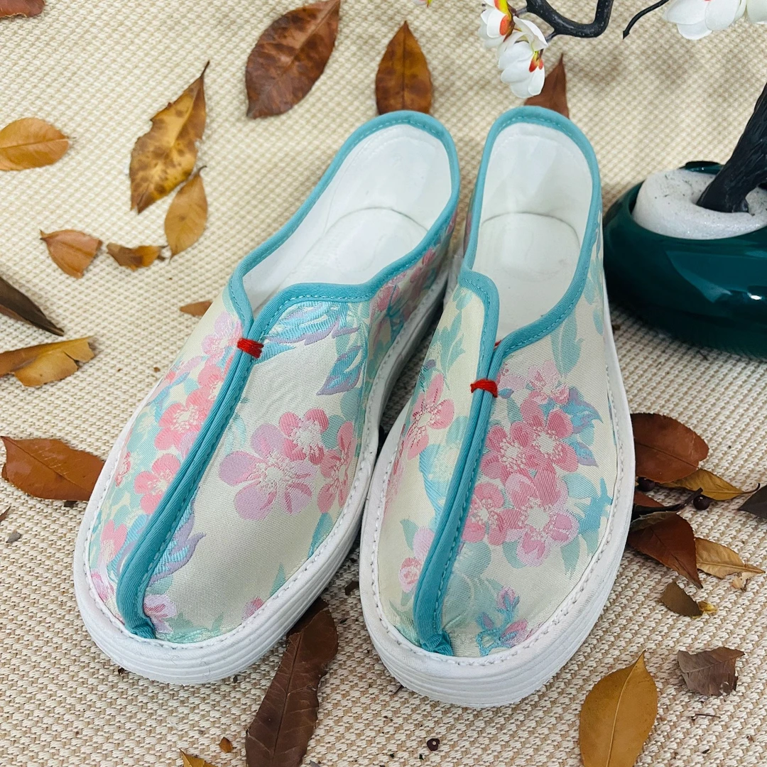 翡翠-2025年夏季民族风新款千层底布鞋透气休闲养脚盘女单鞋